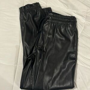 Gap faux leather joggers